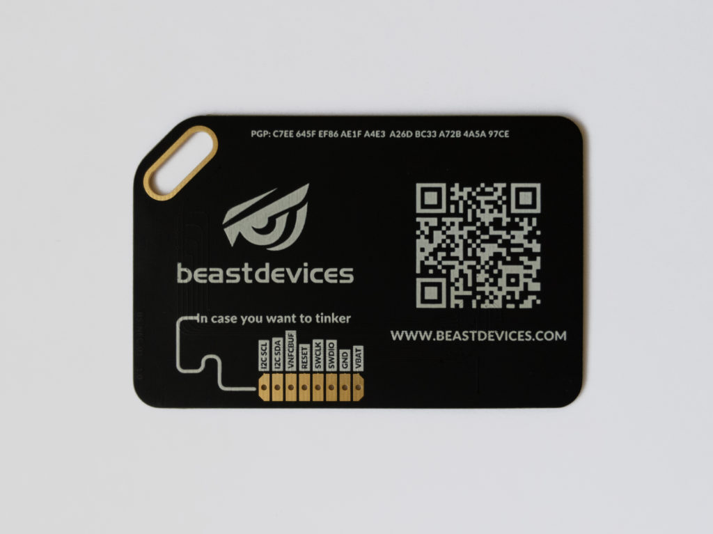 Assembled Beast NFC Business Card back.