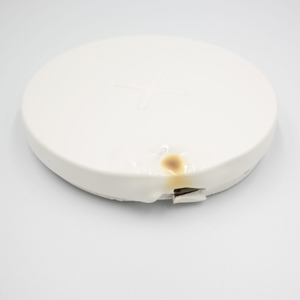 IKEA LIVBOJ Qi Wireless charger burned top cover