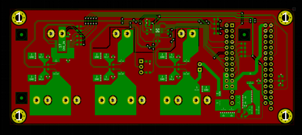 Tougher INA3221 Power Meter PCB KiCAD layout.